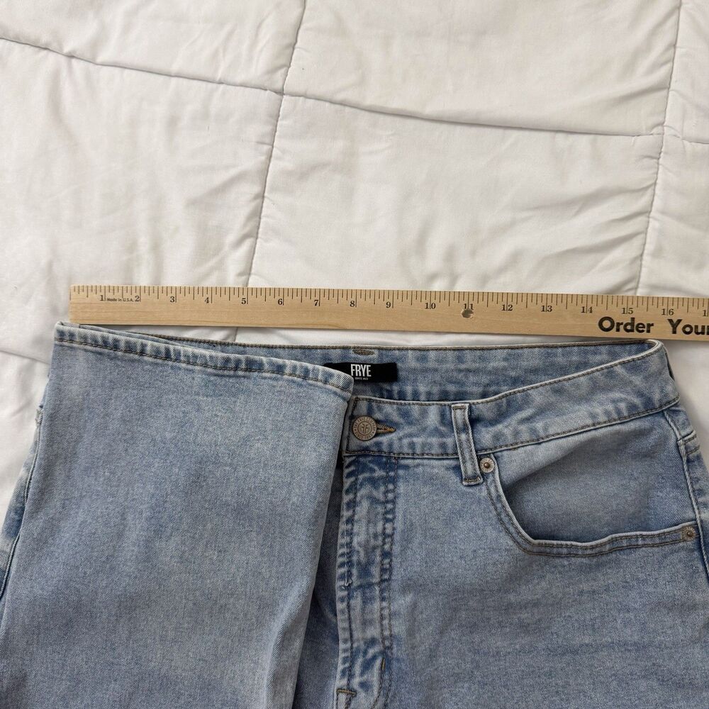 Frye Jeans Womens 30 Blue Denim High Rise Crop Straight Ankle Stretch - Picture 8 of 10